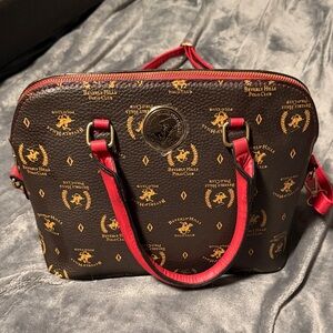 Beverly Hills Polo Club Crossbody Bag in Brown and Red